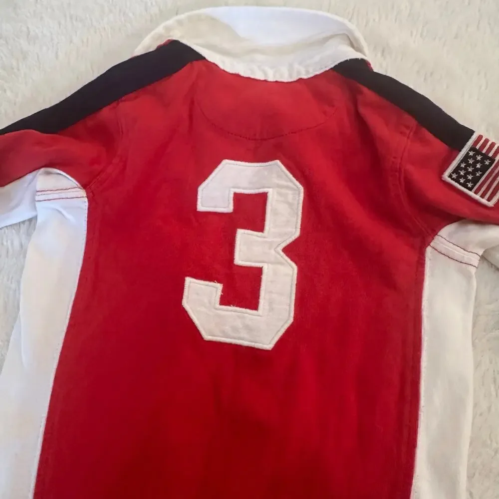 Ralph Lauren Baby Boys Romper sz 3 M Large Pony Logo Romper - Picture 3 of 8